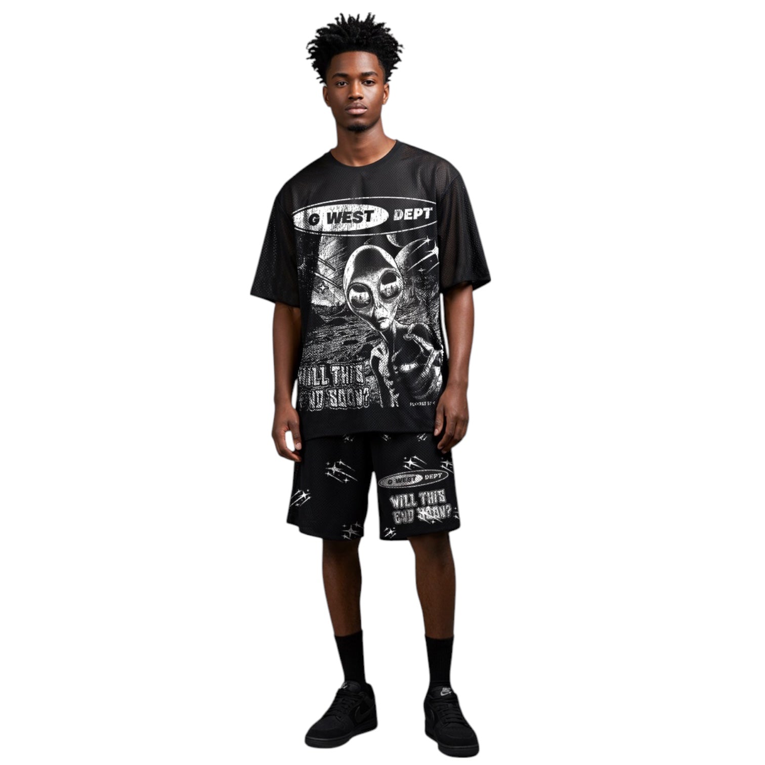 G*WEST: Not My Earth Mesh Short Set 5021